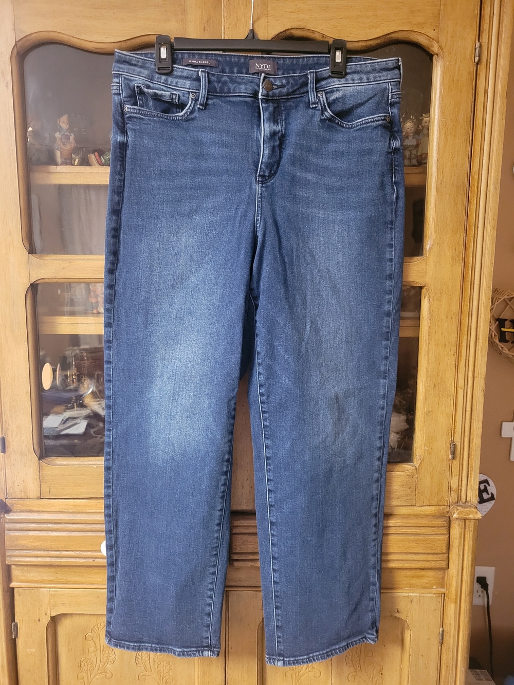 NYDJ Medium Blue Barrel Leg Jeans Sz 12